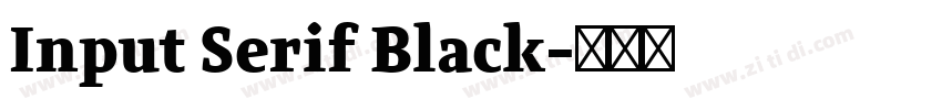 Input Serif Black字体转换